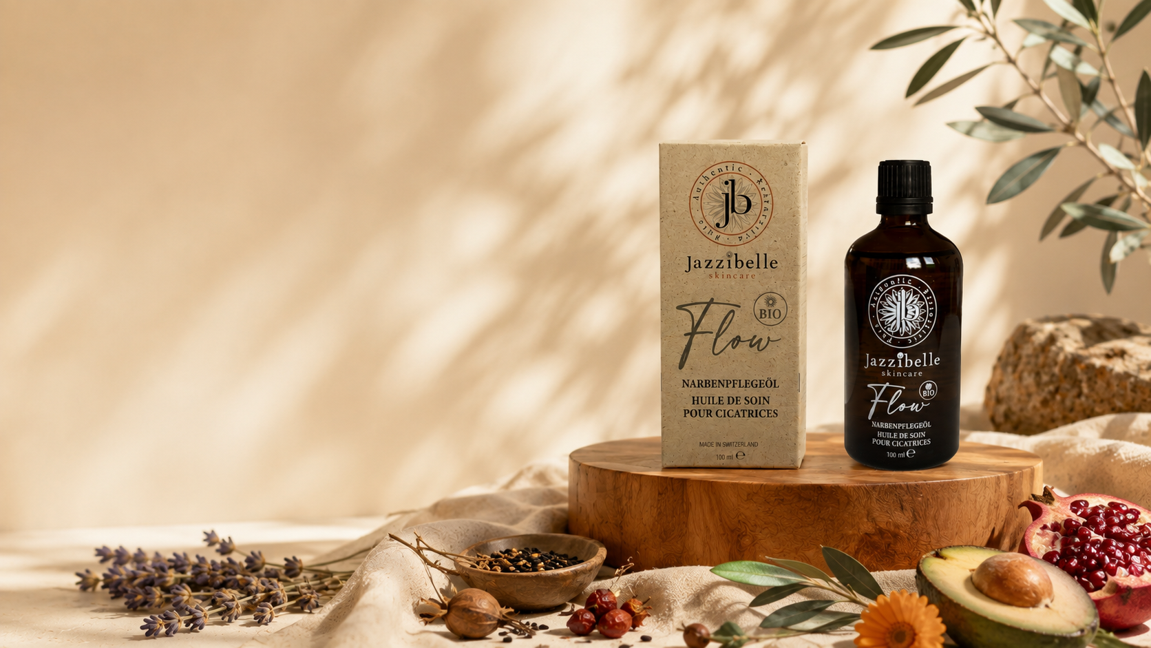 Picture of flow oil with decorative elements