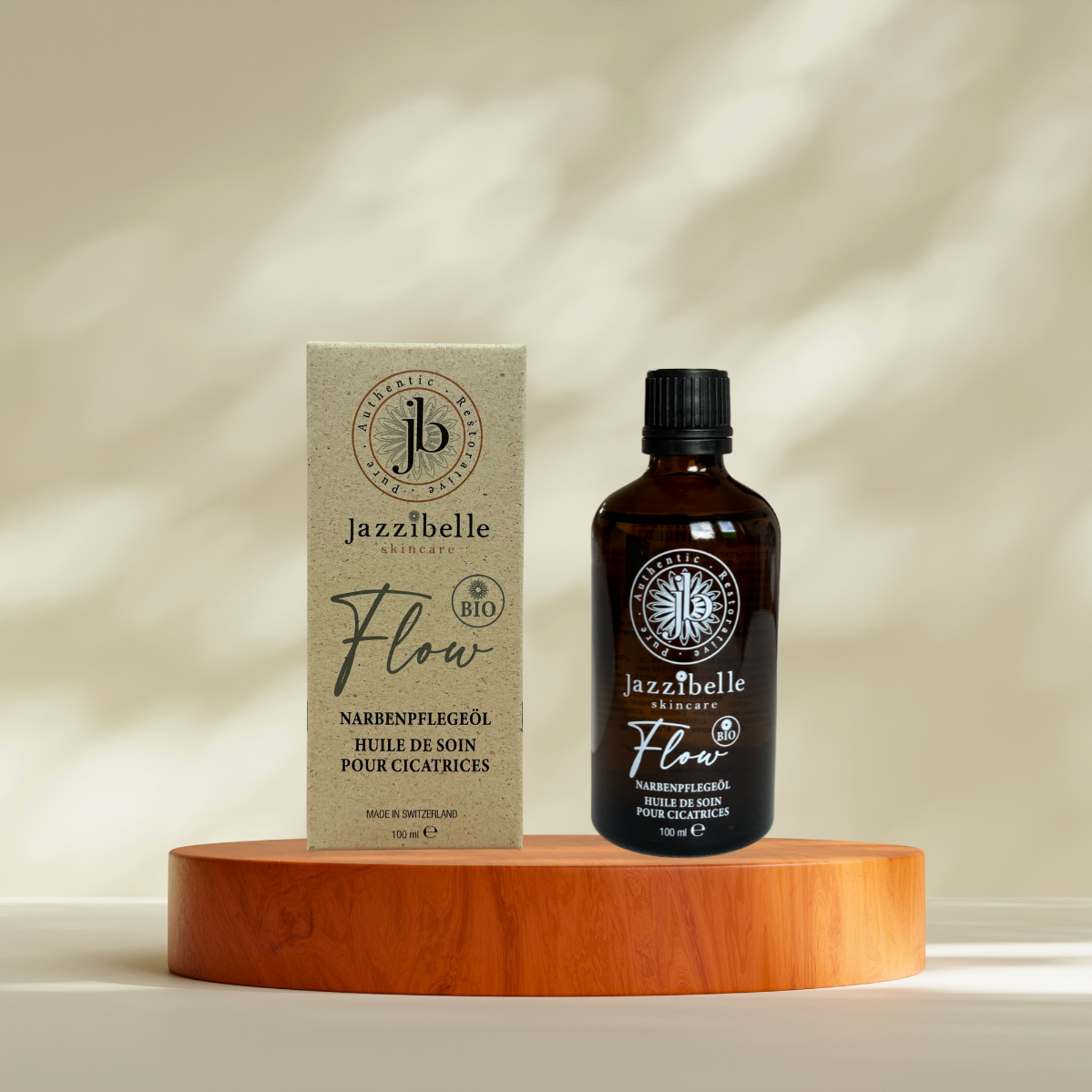 Jazzibelle Skincare Organic Scar Oil Bottle & Box