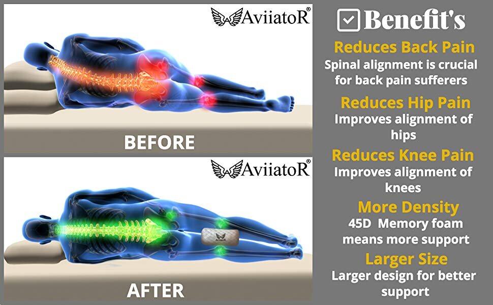 Knee Pillow Leg Under Contour Side Sleepers Orthopedic Back Pain Hip –  Roziyo®