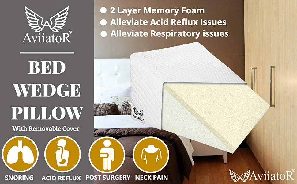 Bed Wedge Pillow UK Wedge Pillow for Adults/Acid Reflux Pillows for