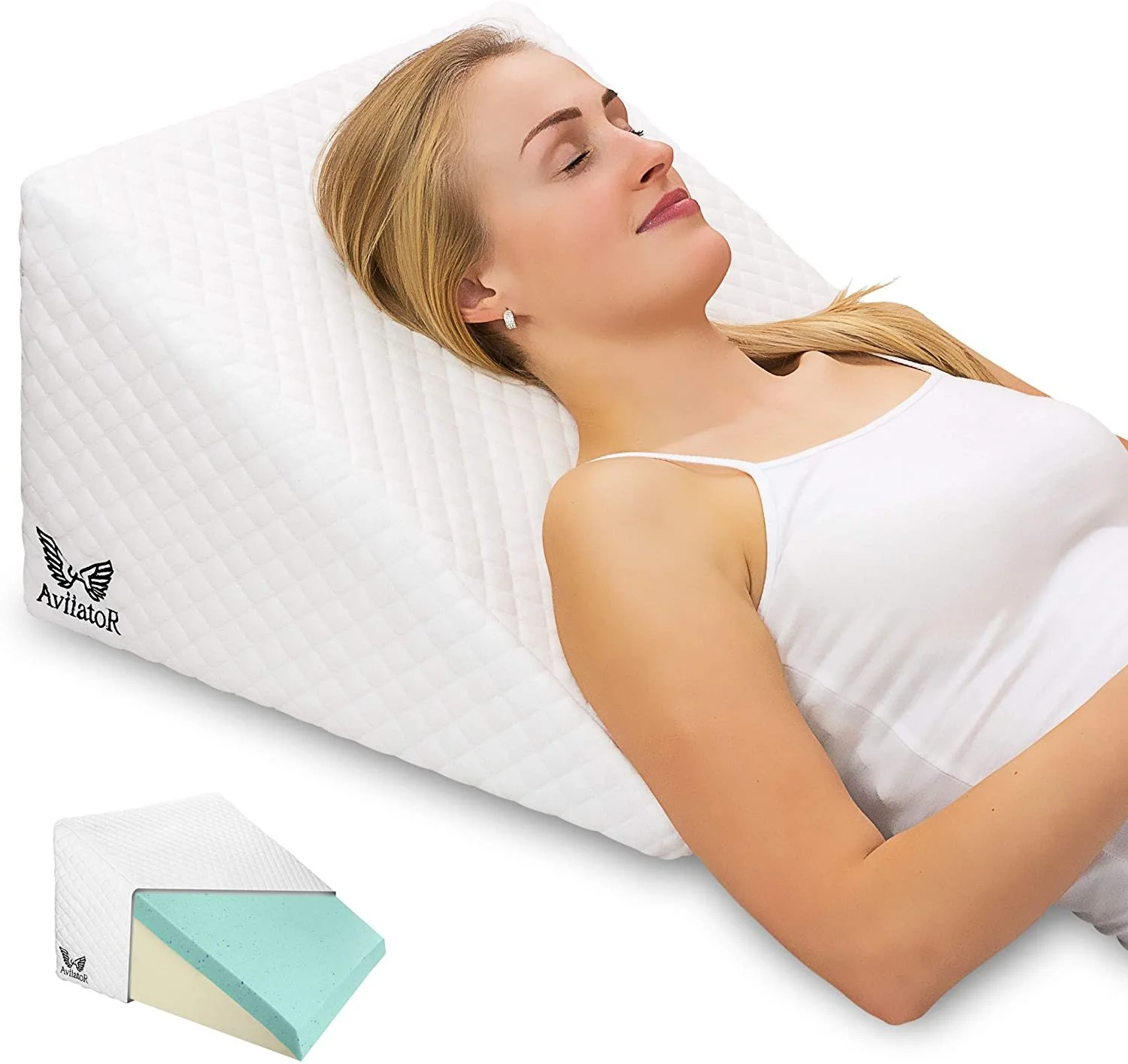 Bed Wedge Pillow UK Wedge Pillow for Adults/Acid Reflux Pillows for