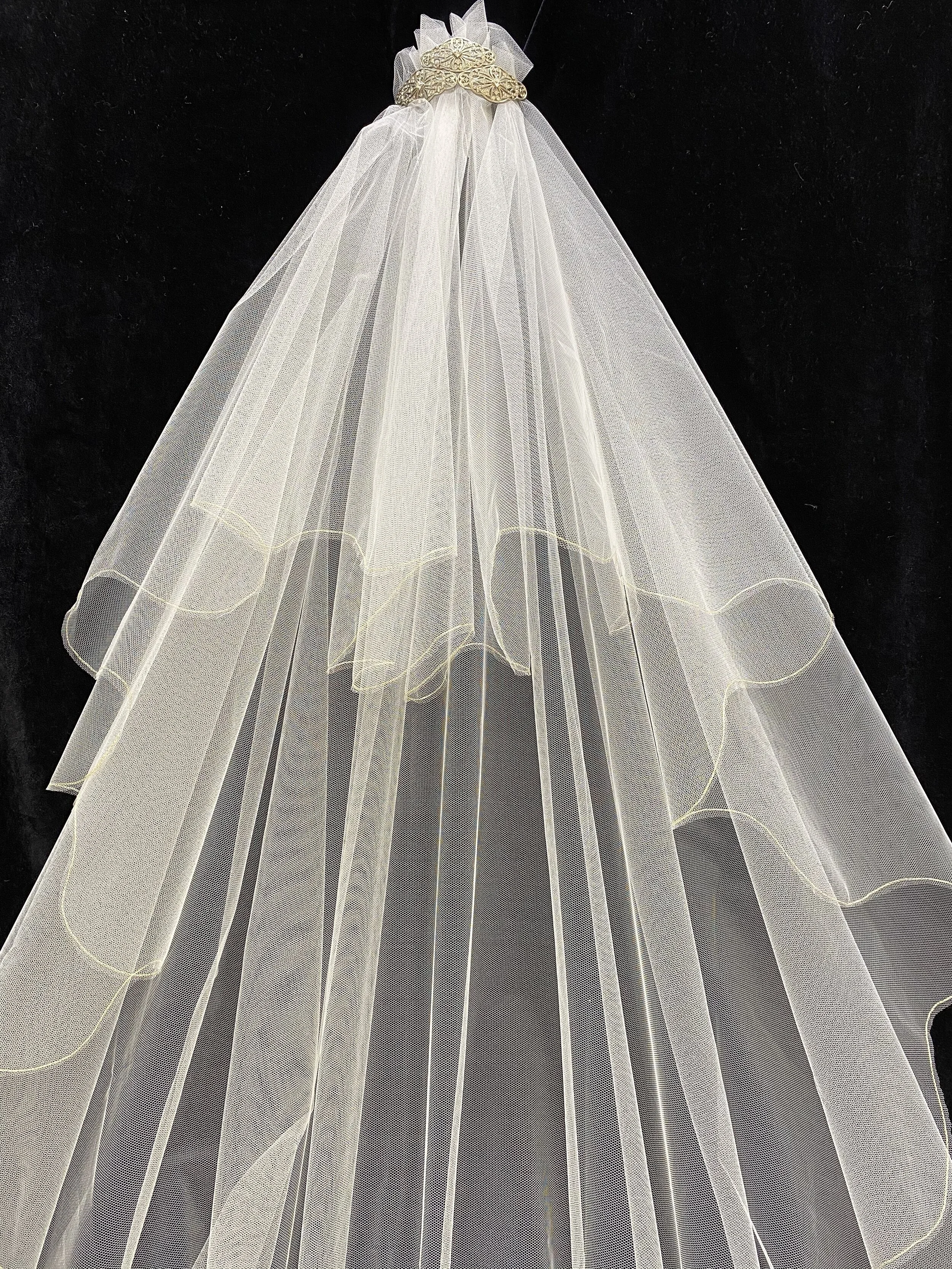 Velo Bordado con Onda