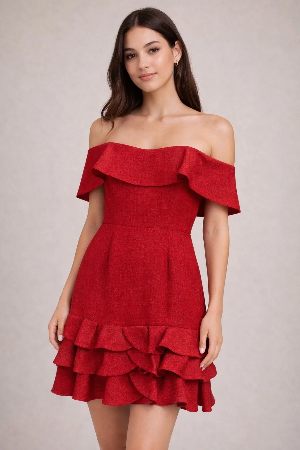 Vestido mini volantes Arggido