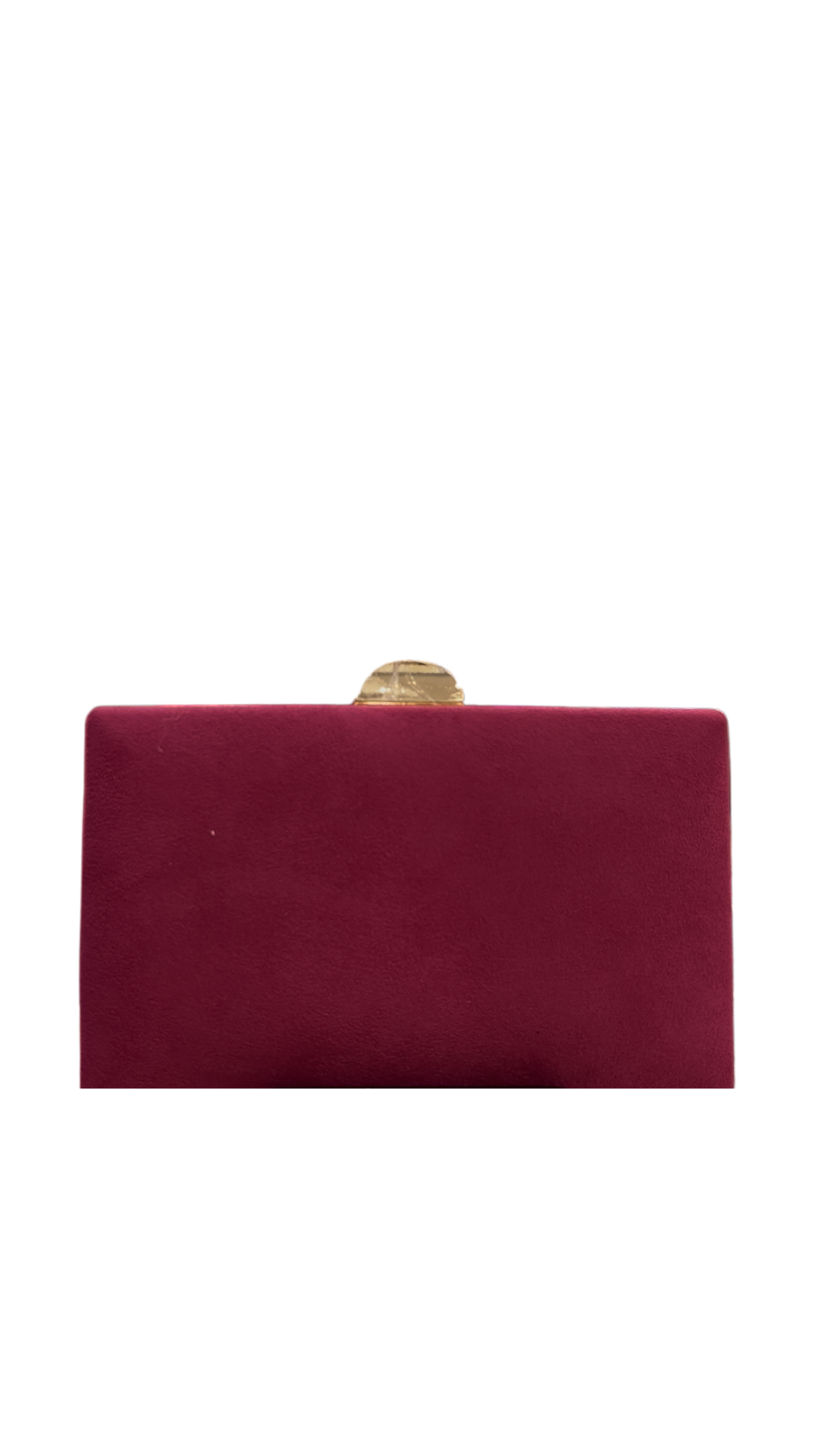 Bolso ante fucsia con cierre dorado