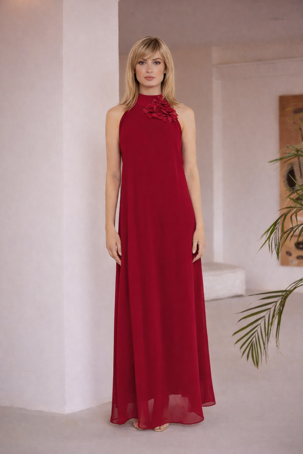 Vestido cuello halter Carla Ruiz