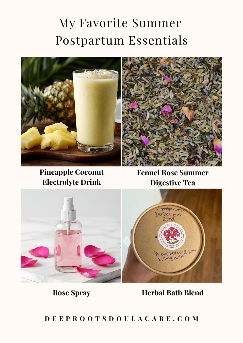 Summer Postpartum Care: Simple Ways to Support Healing, Hydration, and Nourishment