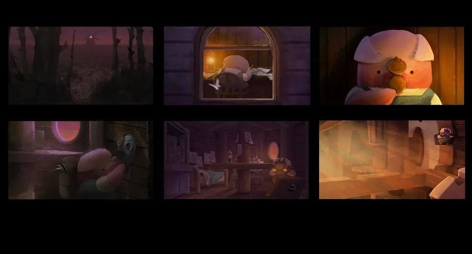 Colour script practice (Pig IP from ©The Dam Keeper, Tonko House)