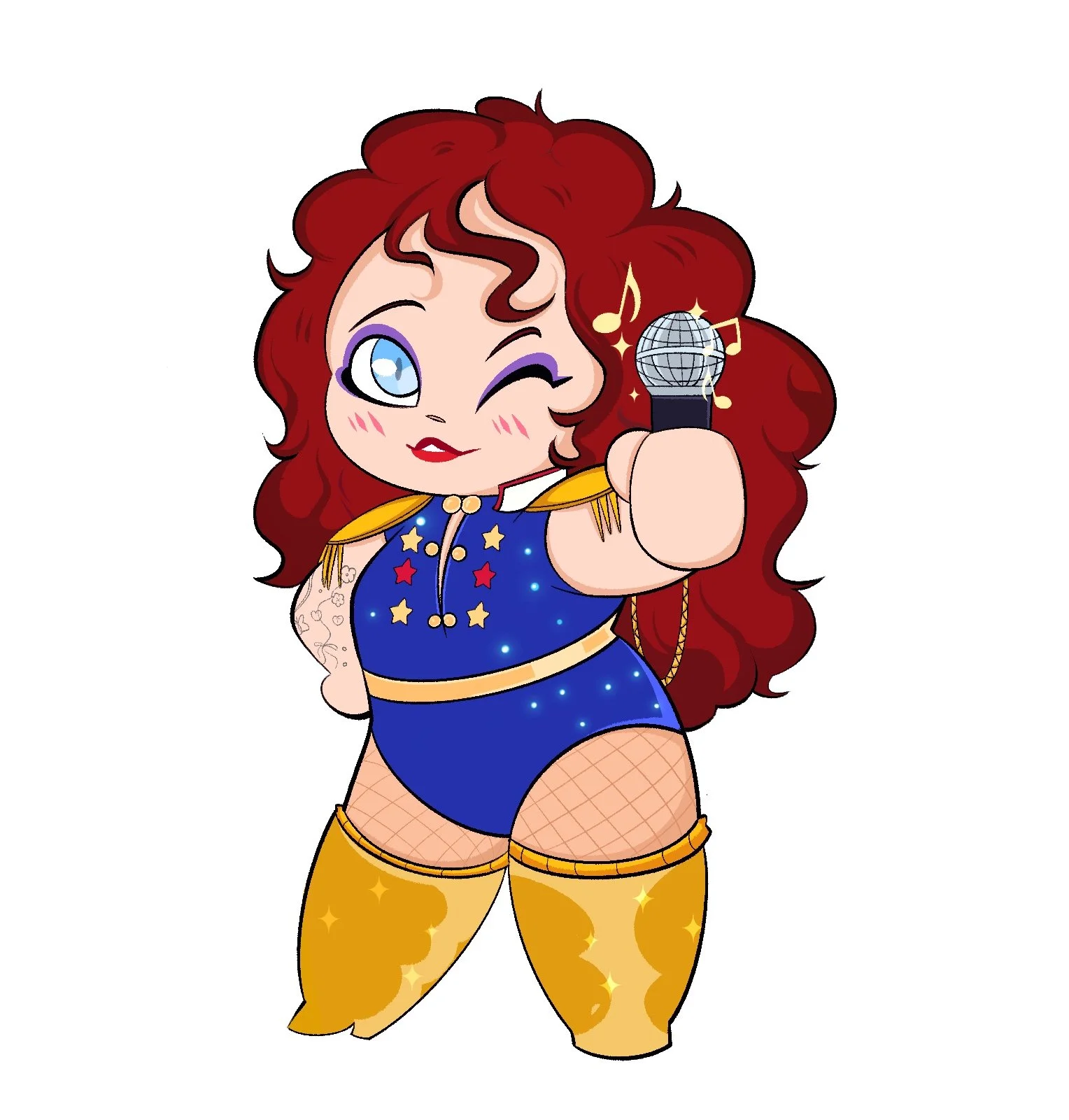 Chibi Chappell Roan sticker design (2024) 