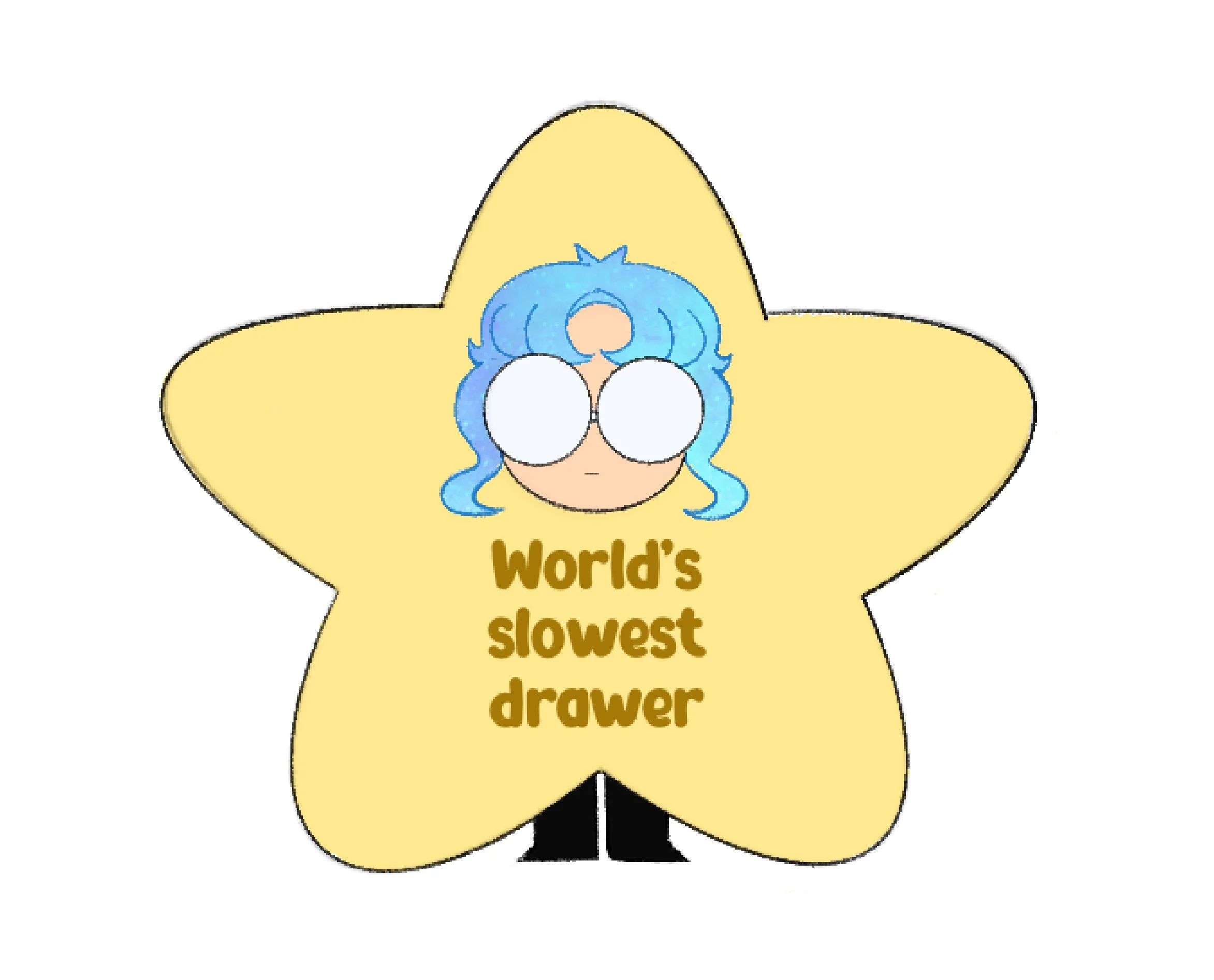 World’s slowest drawer sticker design (2025) 