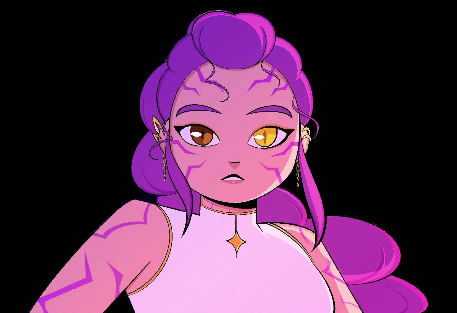 K-pop Demon Hunters fanart 
(Sketched in 2025, line art & colored in 2026) 