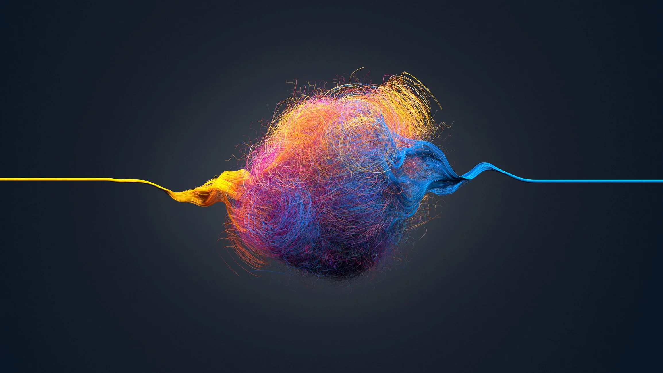 colourful threads changing colour representing leadership team change