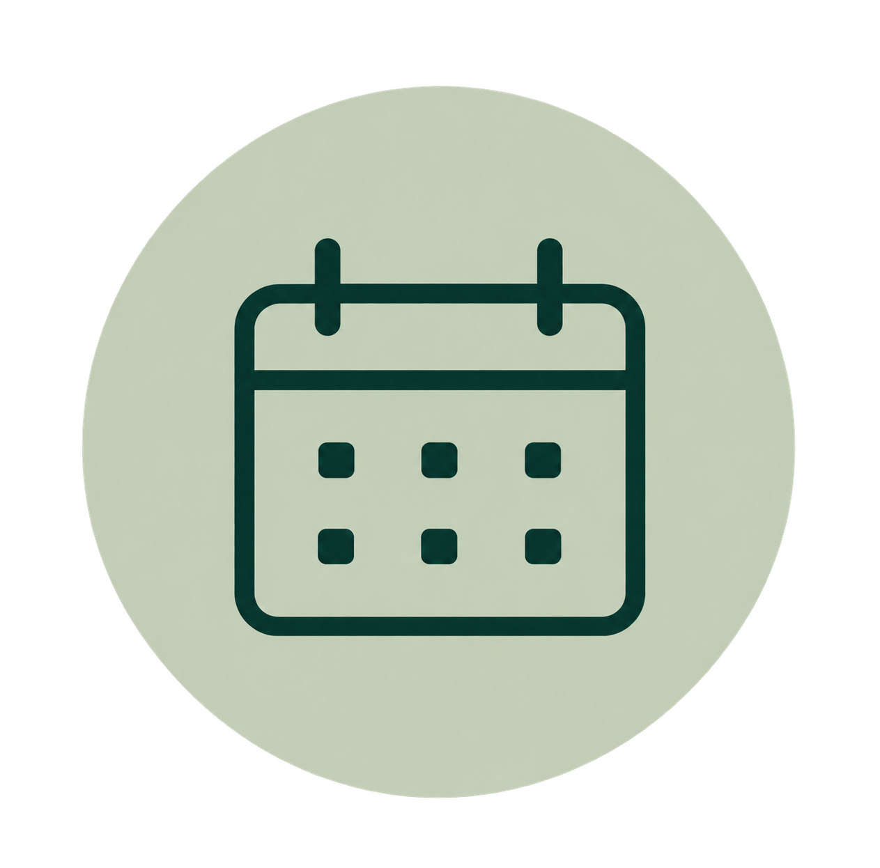 Calendar icon representing stylist appointment availability at TEAL Hair & Makeup Studio