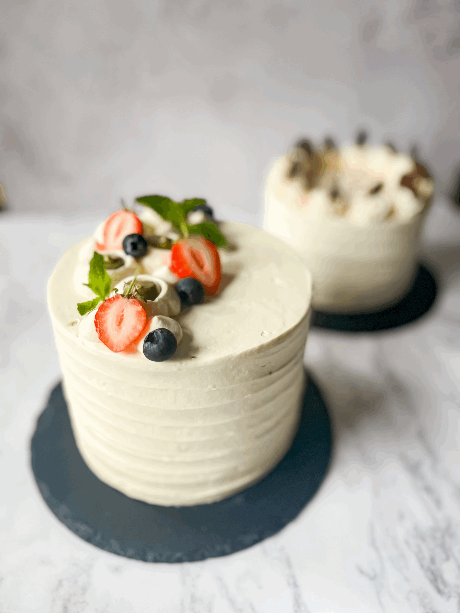Pistachio -Fresh cream-Birthday cake