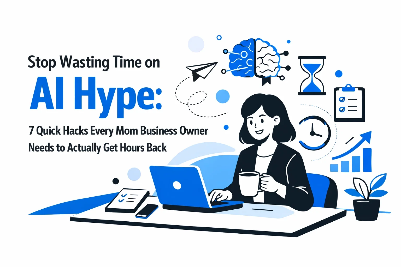 Stop Wasting Time on AI Hype: 7 Quick Hacks Every Mom Business Owner Needs to Actually Get Hours Back