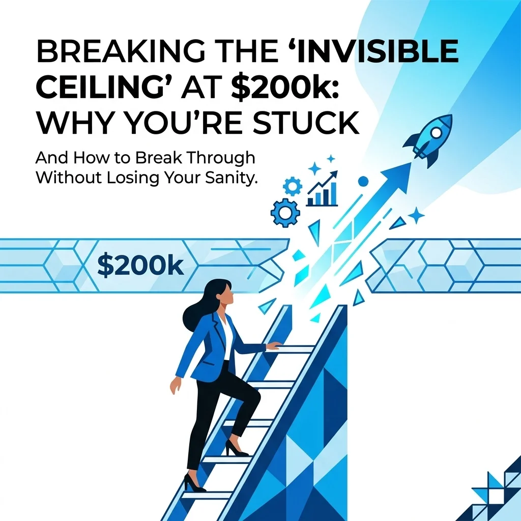 The "Invisible Ceiling" at $200k: Why you’re stuck and how to break through without losing your sanity.