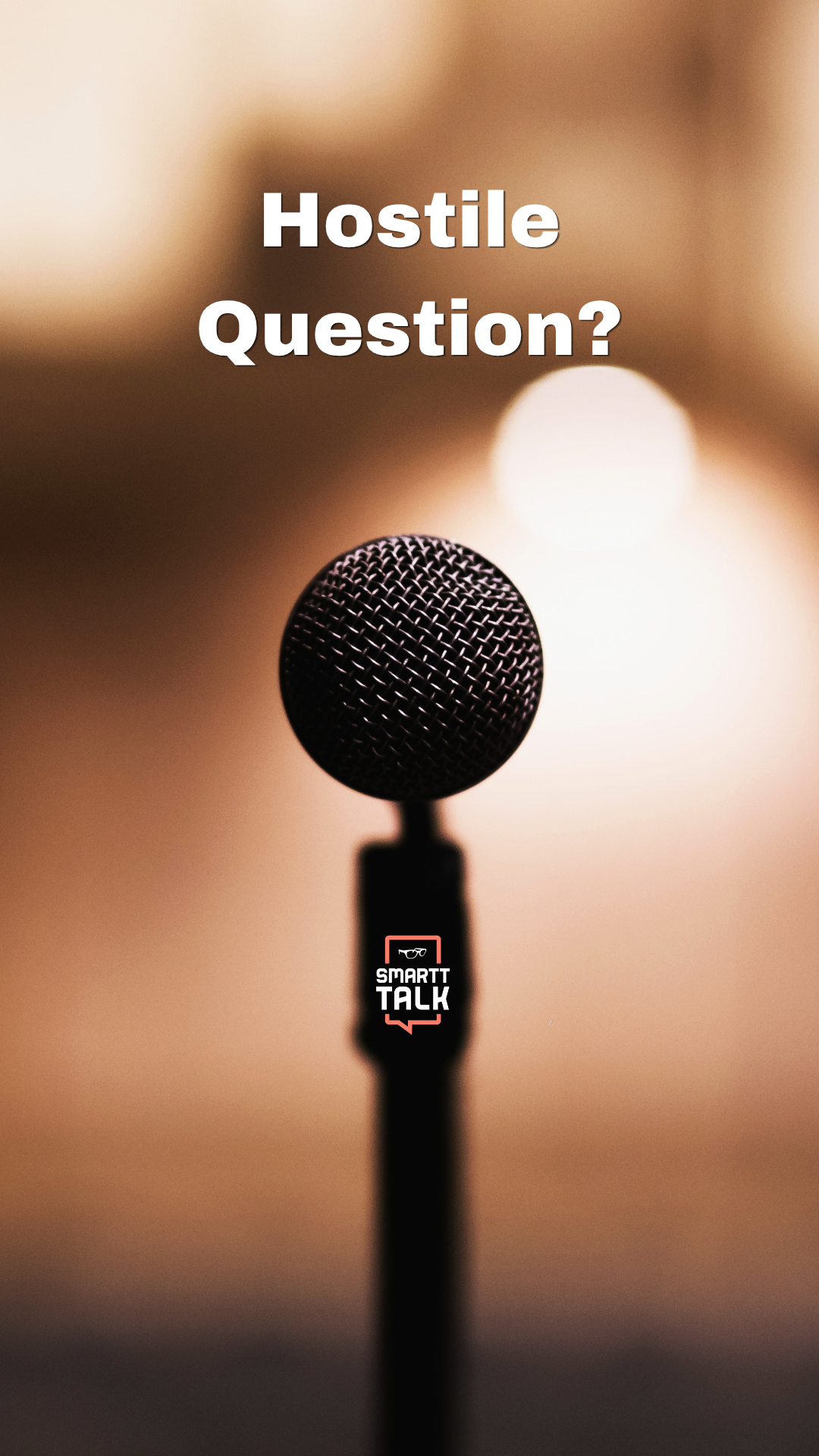 How do you handle a hostile question in a meeting?