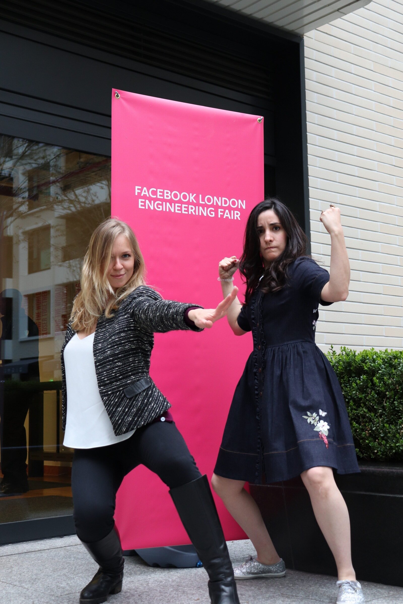 Estefannie and Masha(@codingblonde) at Facebook - London, UK March 2019