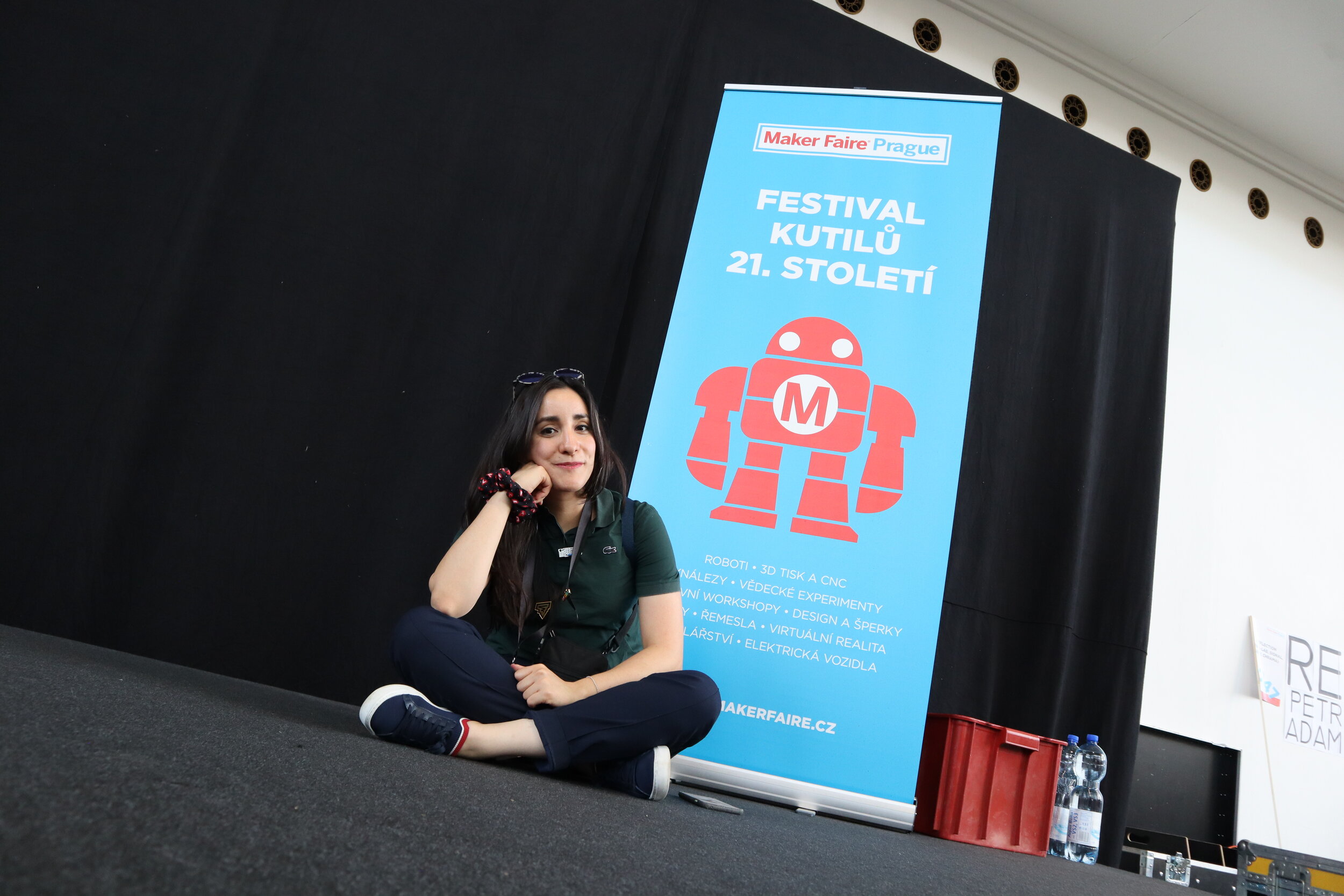 Estefannie after her talk at Maker Faire Prague - Prague, Czech Republic, June 2019