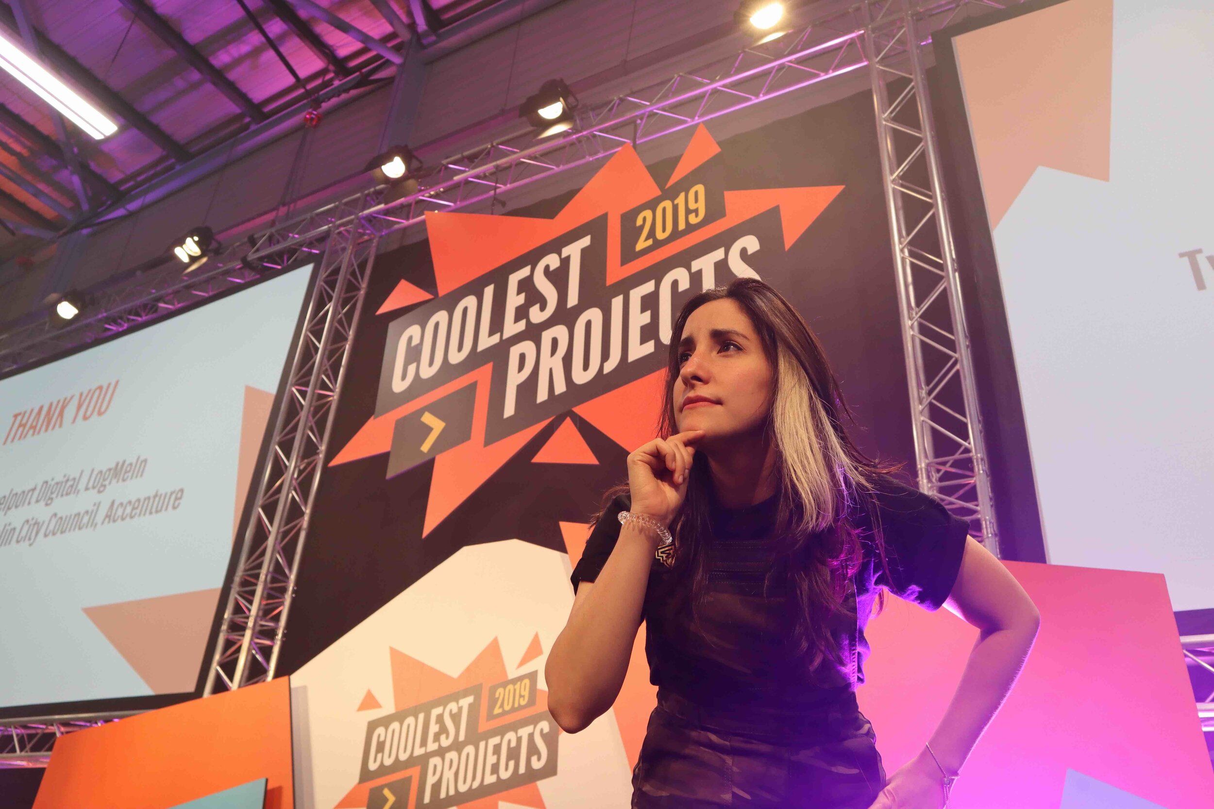 Estefannie after her key note at Coolest Projects - Dublin, Ireland May 2019