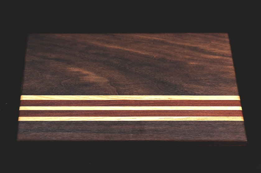 Black Walnut & Maple Striped Cutting Board