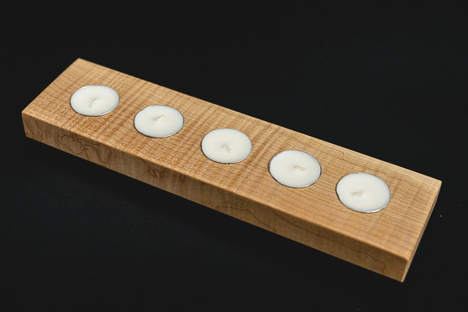5 Tealight Maple Candle Holder