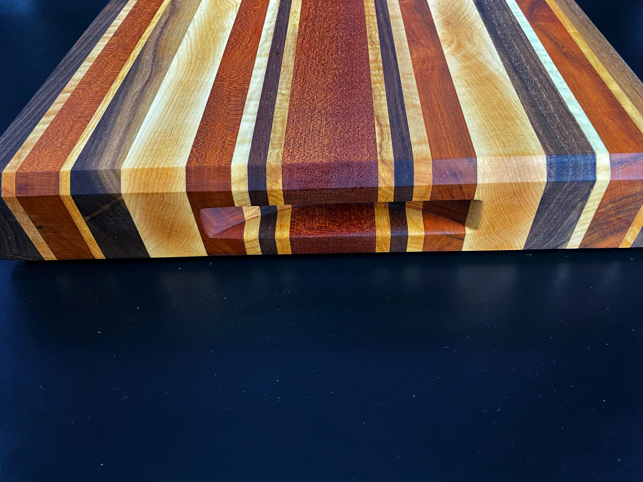 Face Grain Striped Cutting Board   