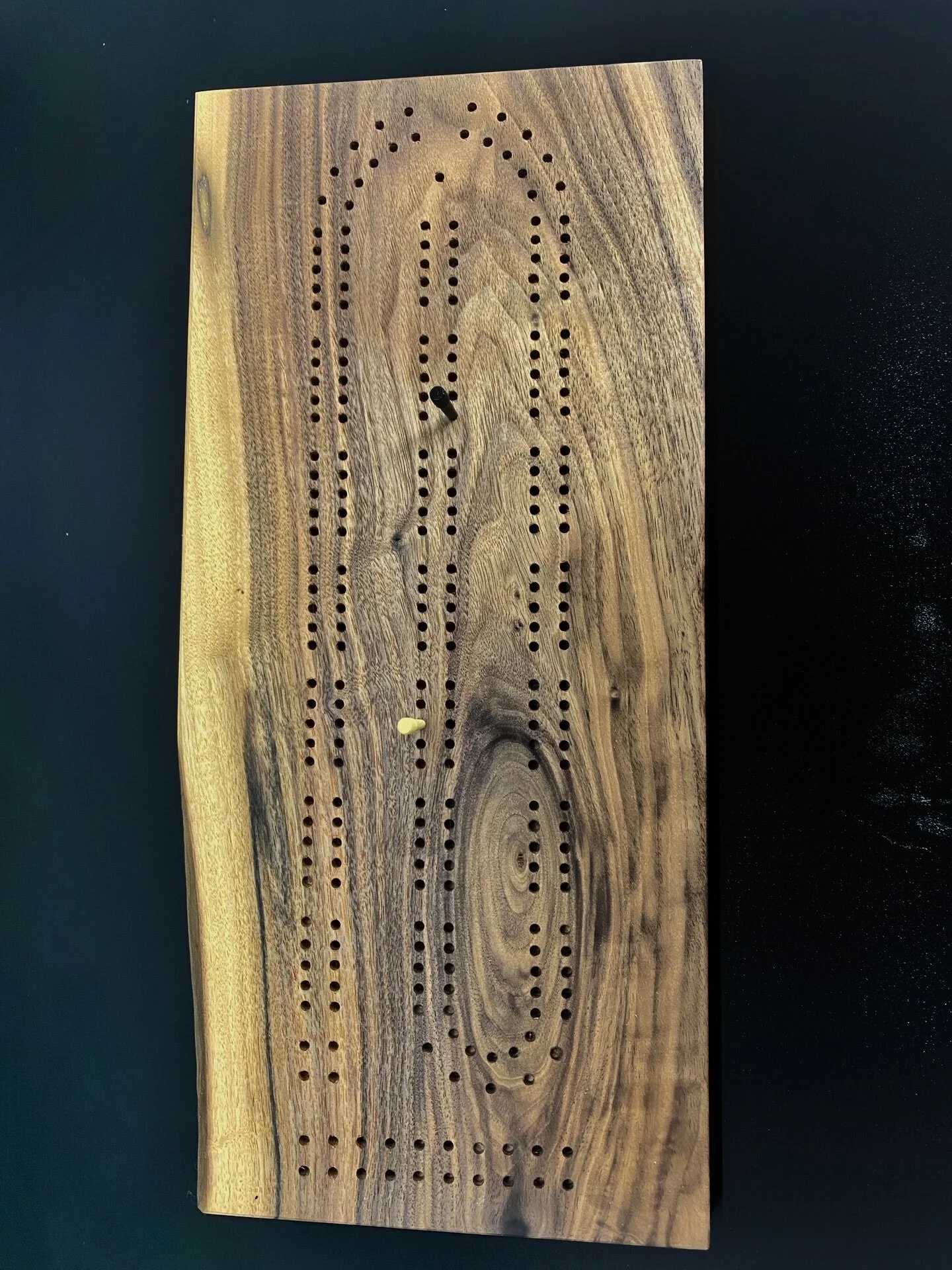 Black Walnut Cribbage Board