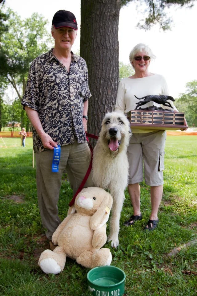   LGRA Winner Carrick - 
   3   Prairie Creek Carrickfergus Orion    5/05/10. Breeder: Constance C Smalley. By Australian US CH Tirowen Lord of the Dance x Ch Prairie Creek Damsha Owners : Jane and Gordon Brown  
  GLIWA Results - LGRA - 20 May 201
