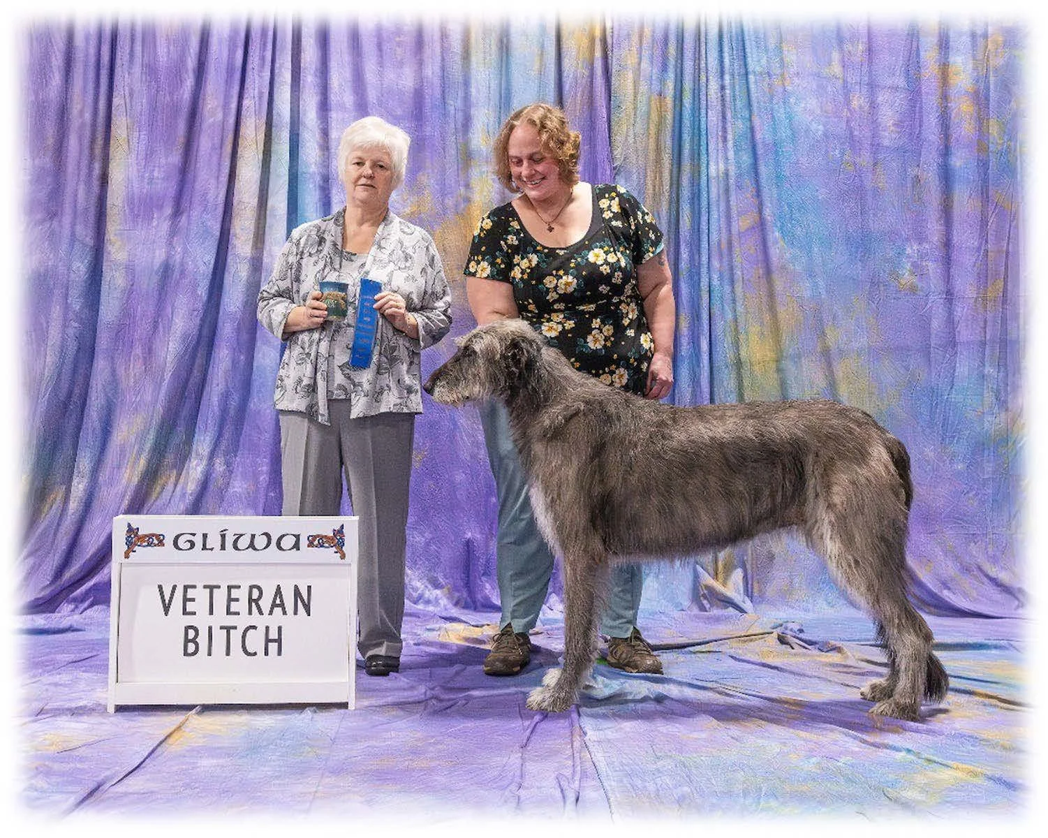   Best Veteran and Veteran Bitch      1. Rockhart Yesterday’s Ravensara of Tresmorn.  07/17/2015. Breeder: Lynn M. Simon. By Rockhart Nikolai JC x Rockhart Raphaela Requiem. Owner: Beth Renstrom.     2. MacCaura Riversong Fenna.  11/06/2014. Breeder:
