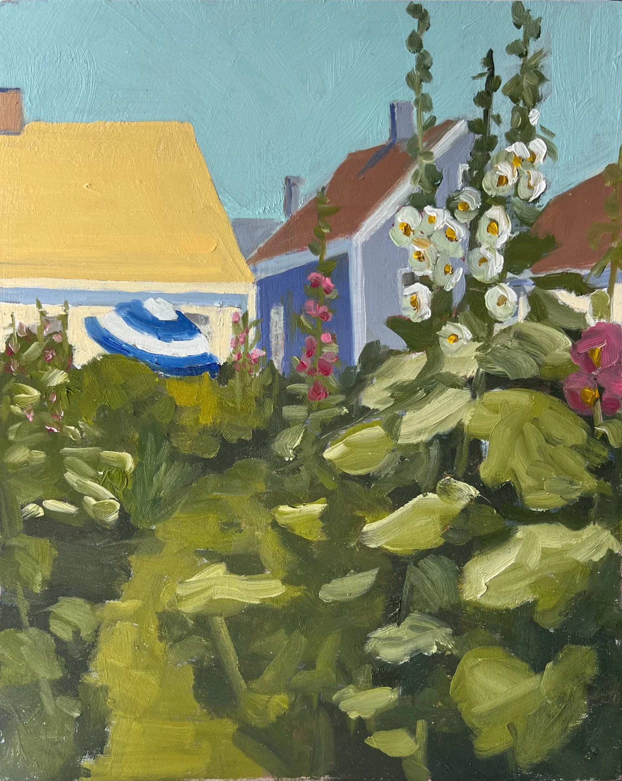 Hollyhock Garden, Morning