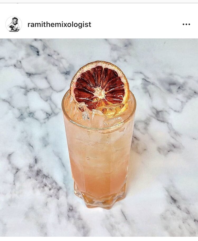 Moonshine blood orange cocktail