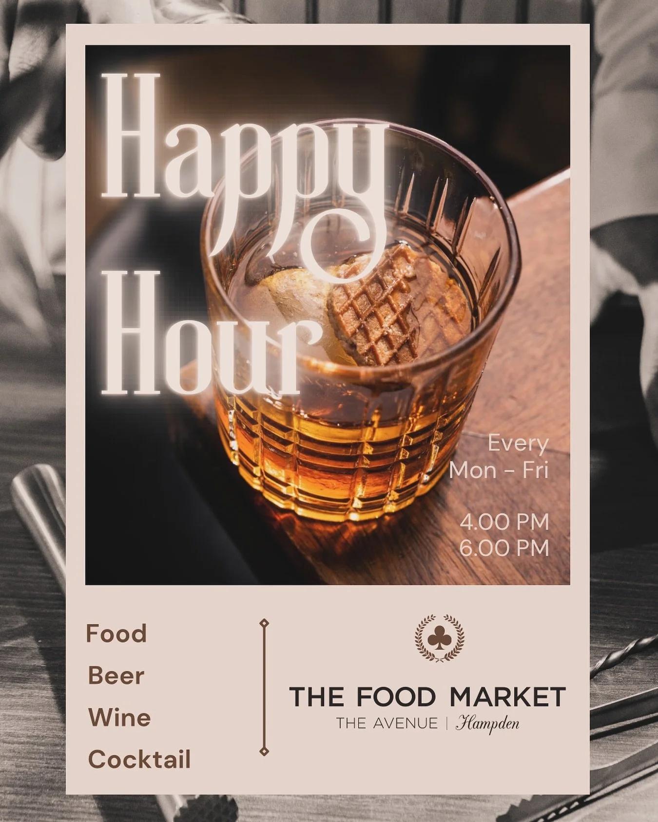 It's finally Friday! Join us for Happy Hour from 4-6pm to kick off the weekend!