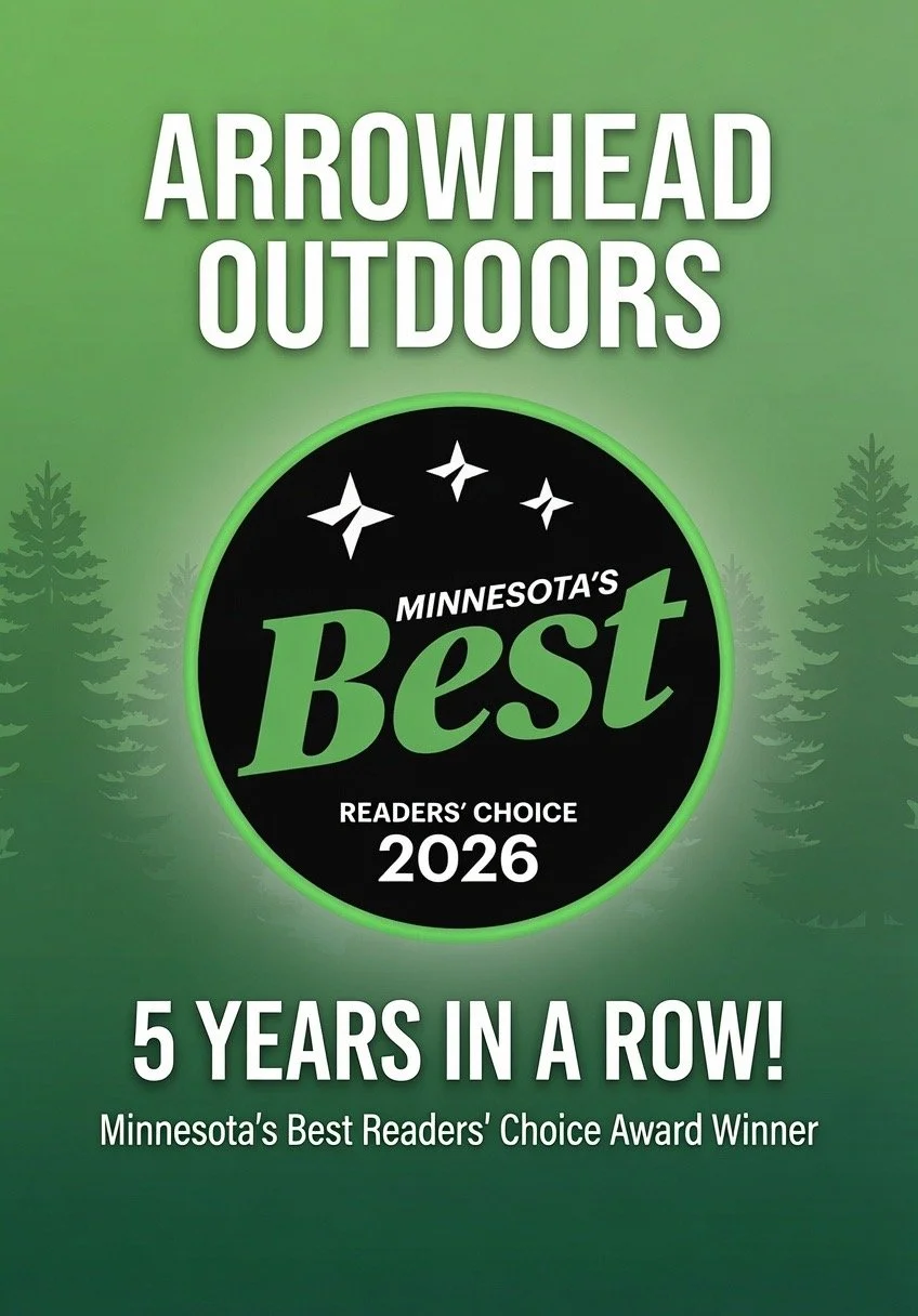 Arrowhead Outdoors wins Minnesota’s Best Readers’ Choice Award 2026 – 5 years in a row. Ely MN bait shop near BWCA.