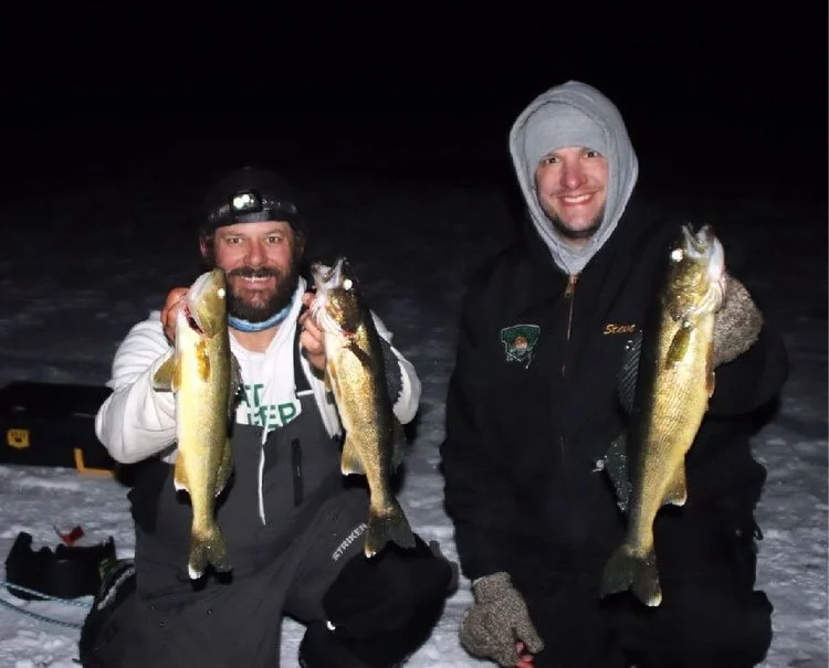 Ely MN BWCA walleye ice fishing night catch Arrowhead Outdoors report December 2020