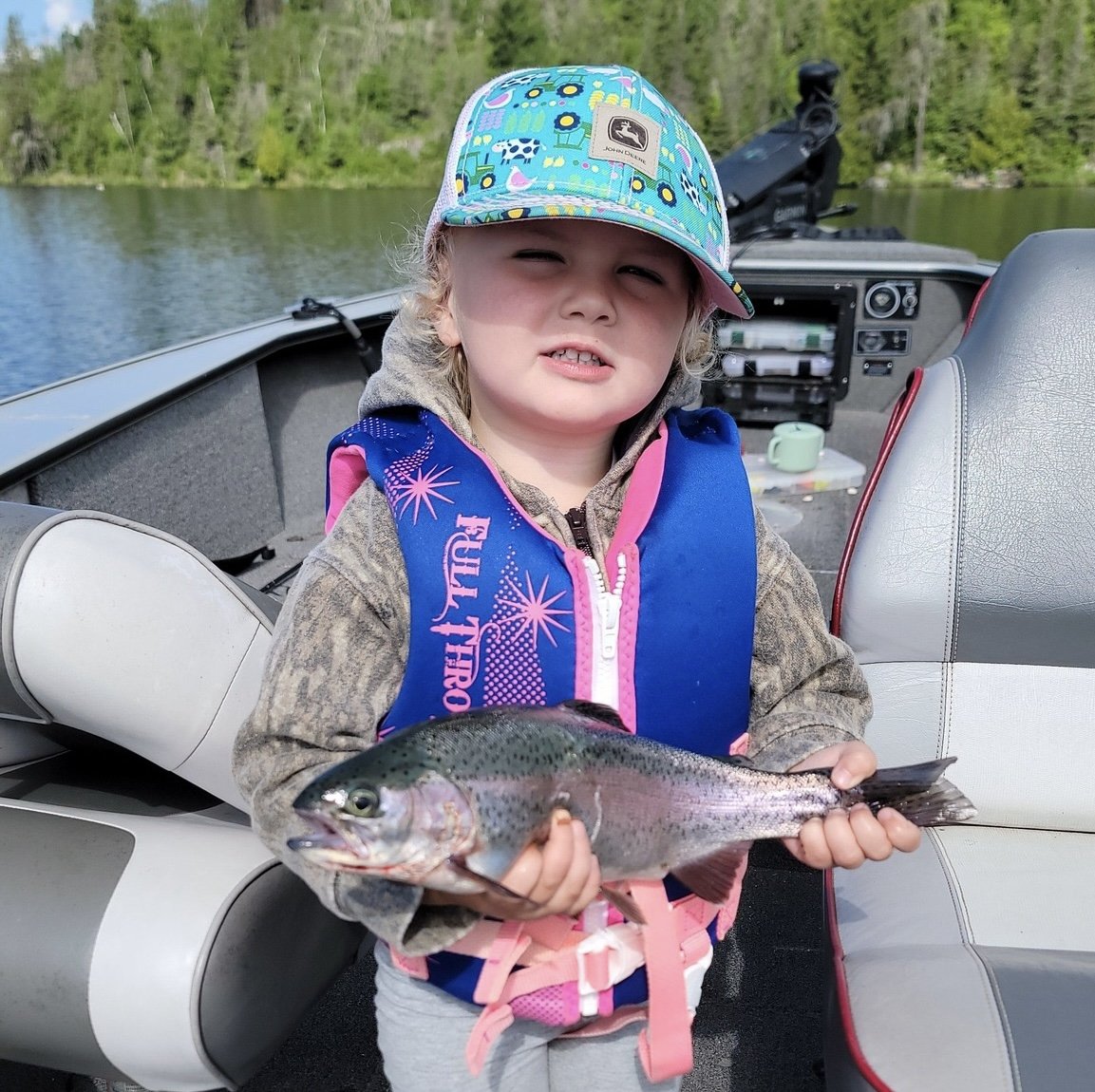 Rainbow trout caught the week of June 4 2026 on Ely area lake near BWCA. Early summer fishing from Arrowhead Outdoors.