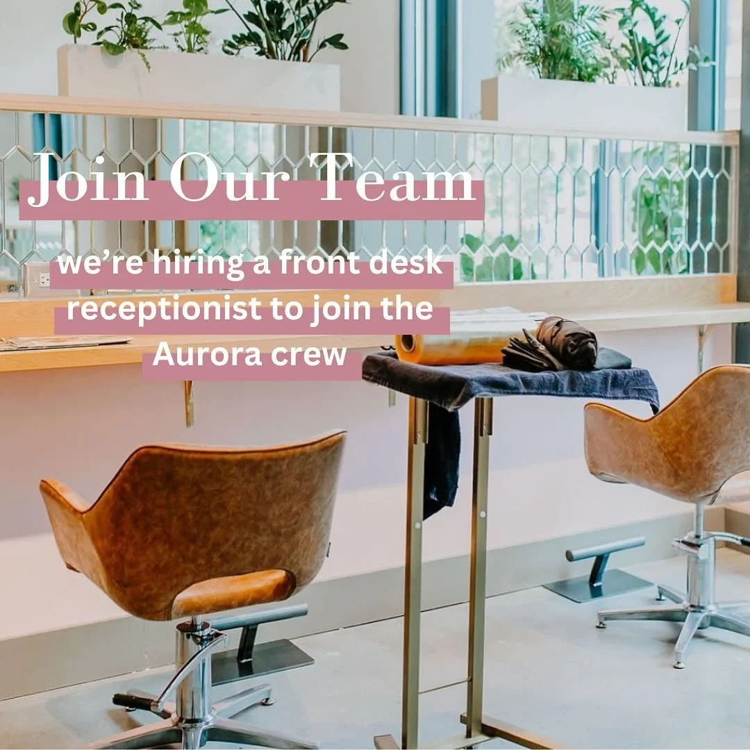 👉🏽We&rsquo;re looking for a new member to join our team as front desk receptionist! If you love making people feel good 😊 and looking to join an amazing hard working team - reach out with an email to hello@aurorasalondc.com 📧