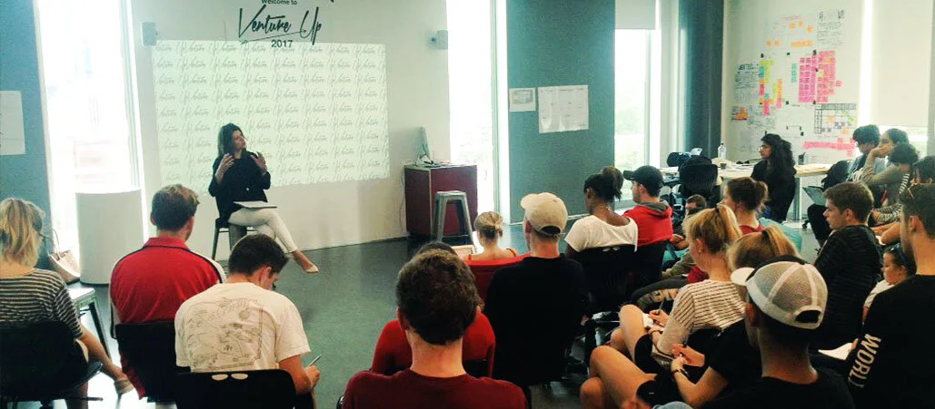 The cohort with Victoria Crone, picture courtesy of VentureUp