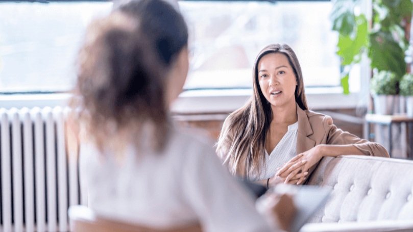 therapist talking