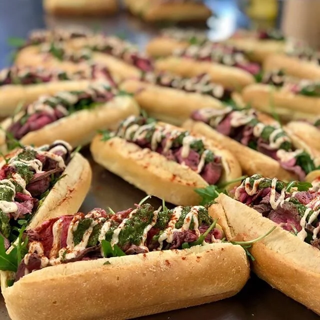 Roast sirloin, chipotle aioli, smoky paprika, rocket and Chimichurri on a crusty baguette. Get your today  @9thlanegrind @curbmackay @kandcomackay 
#foodissexy #foodtofeedyoursoul #tasty #delicious #madewithlove #takeawayonly