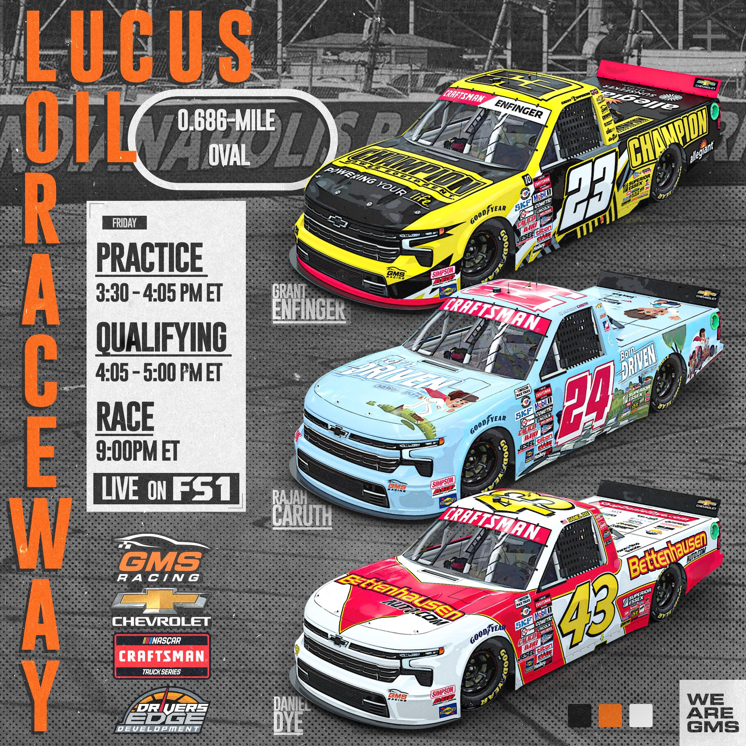 Lucas Oil Indianapolis Raceway Park TSport 200 Race Preview — GMS Racing