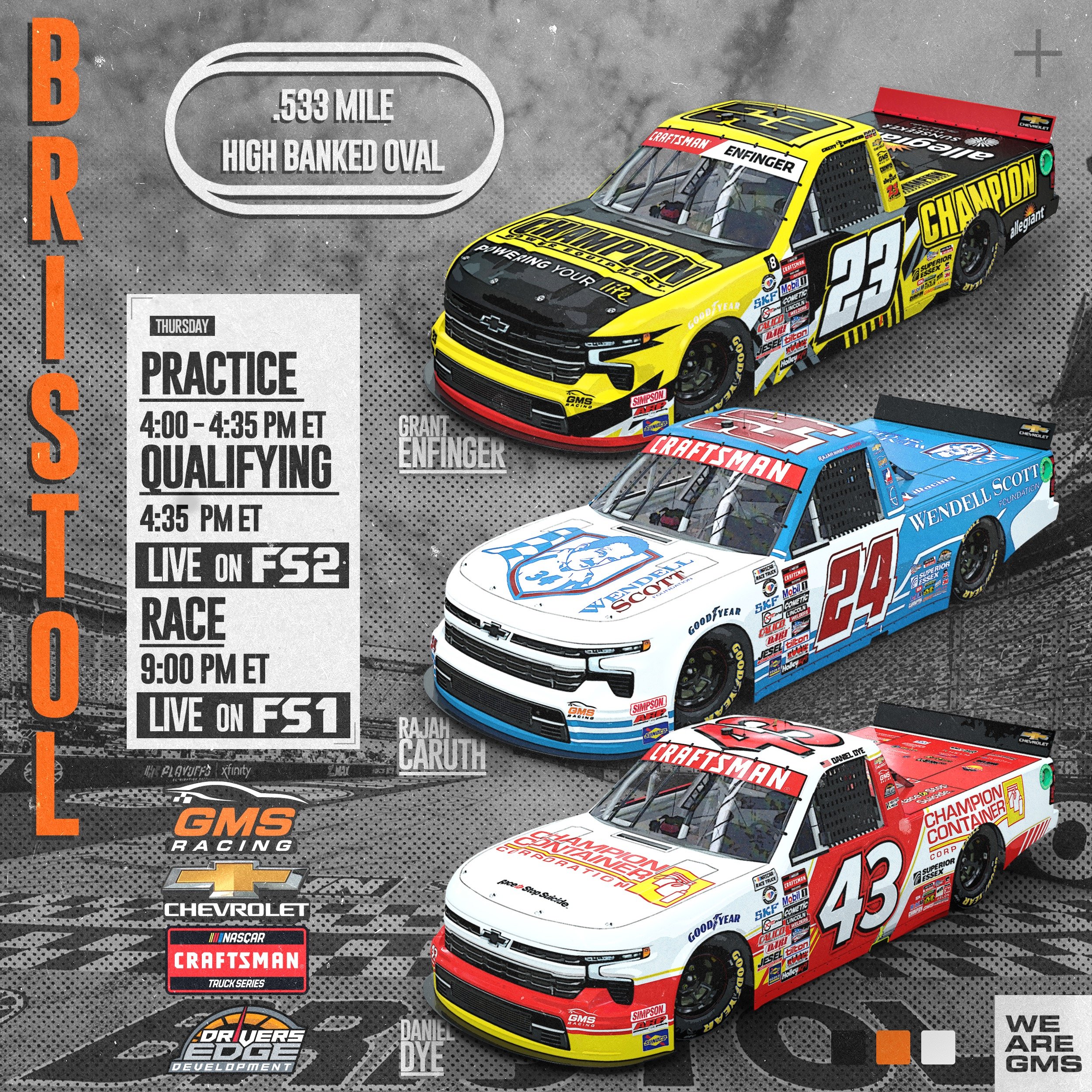 Bristol Motor Speedway UNOH 200 Presented by Ohio Logistics Race Preview — GMS Racing