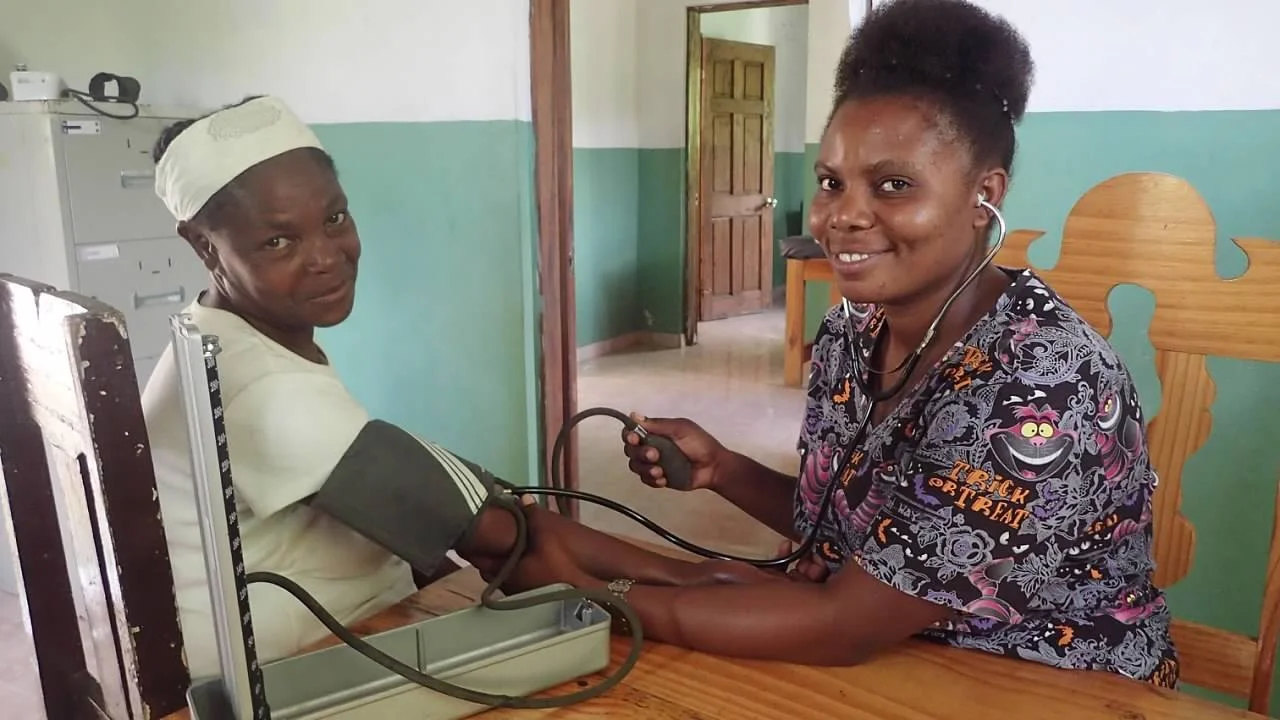 Lougou has a community-built clinic staffed by local health professionals