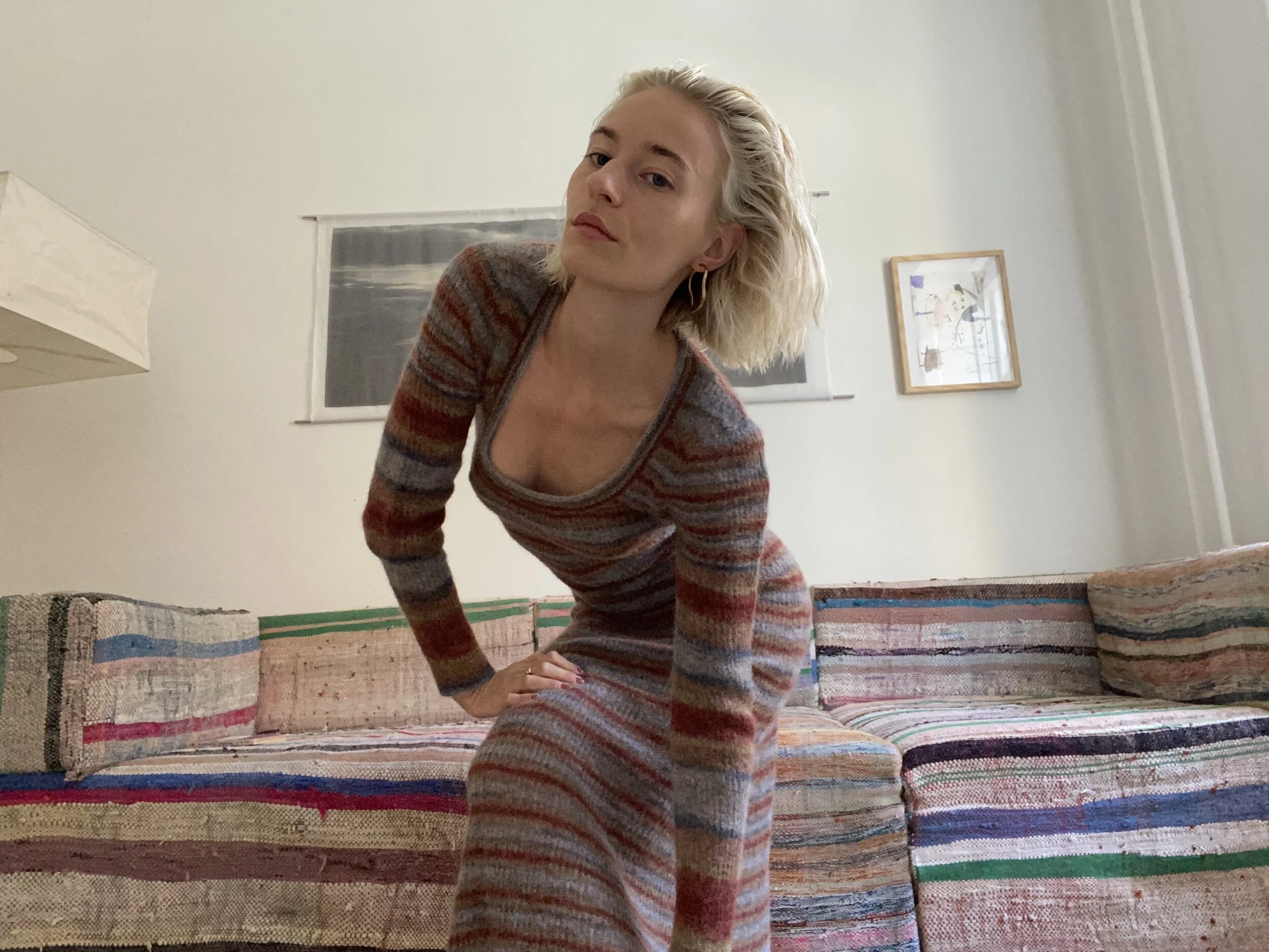 Acne Studios shirt, Dolce &amp; Gabbana trousers, Vintage Montana jacket &amp; shoes from a flea market.