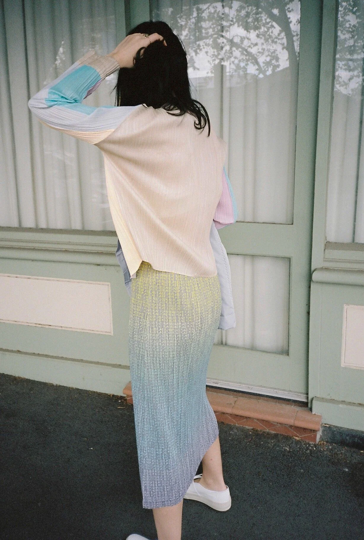 Dolce &amp; Gabbana coat, Levi jeans, Miu Miu Shoes, La Perla underwear &amp; homemade bodychain