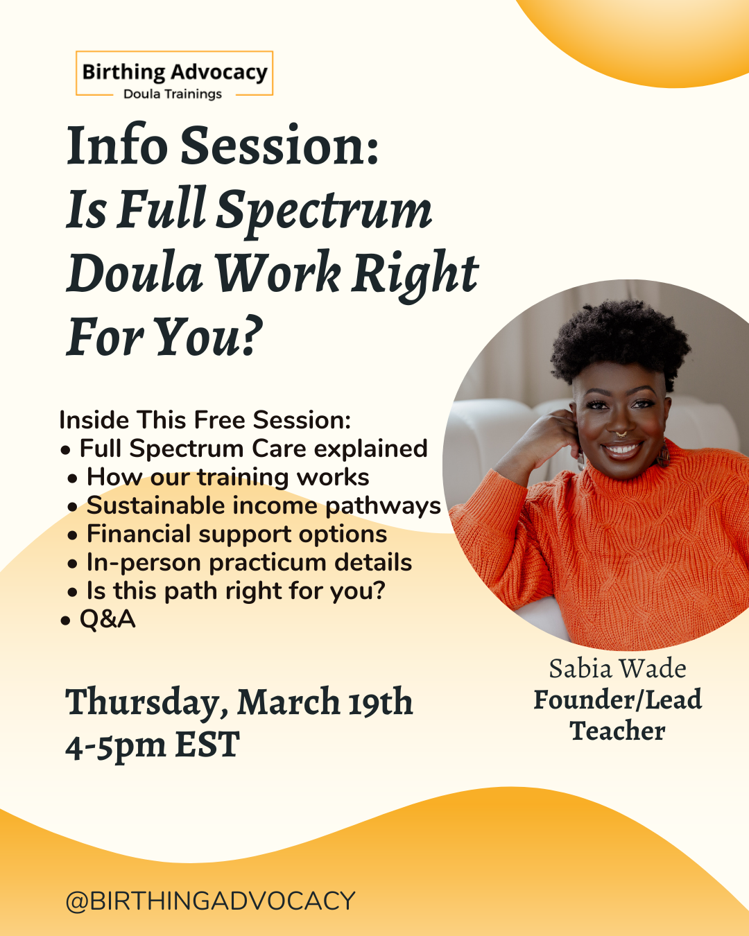Info Session: Is Being A Full Spectrum Doula Right For You?