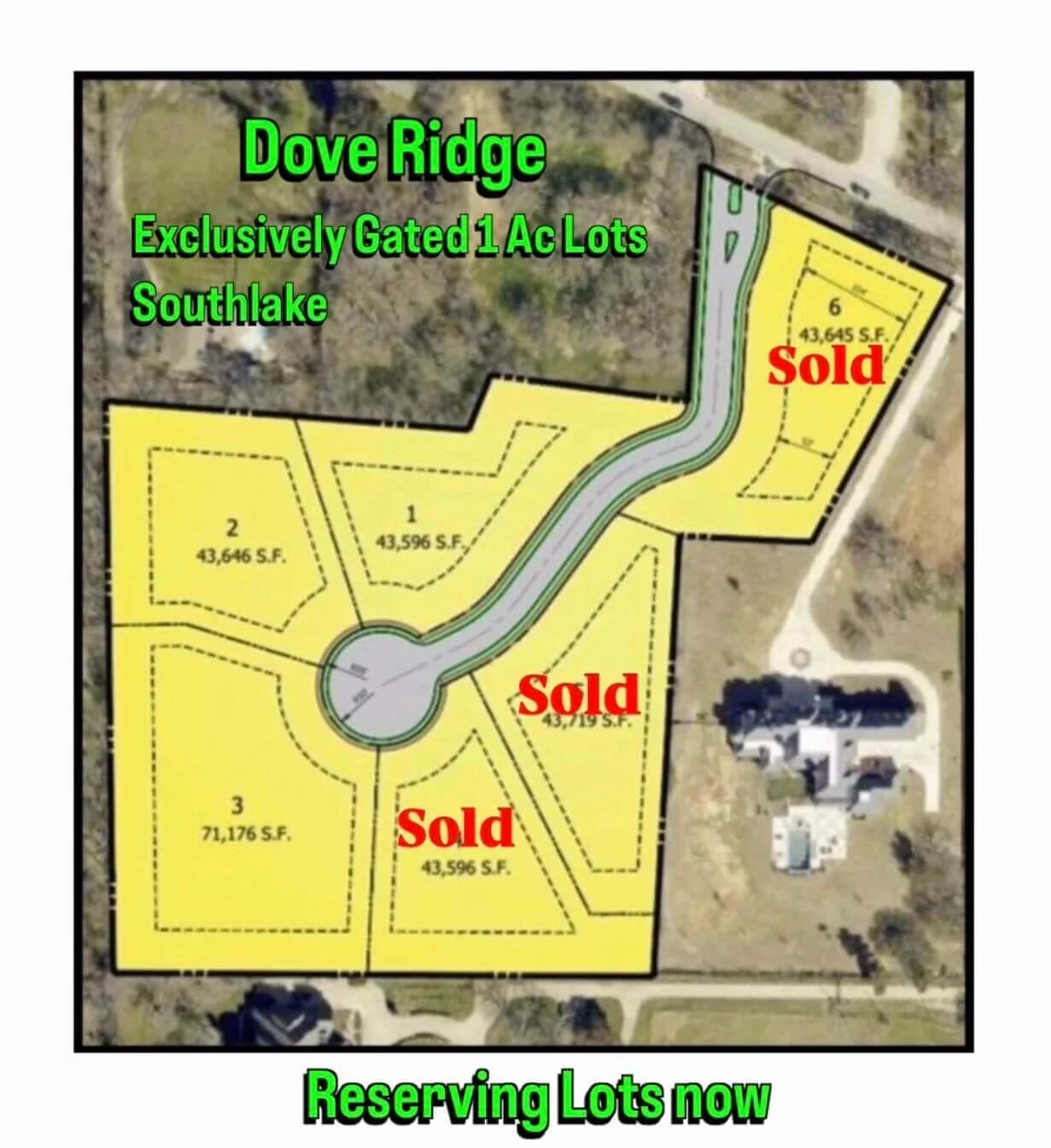 Dove Ridge, Southlake / 6 Estate Lots Exclusively Gated