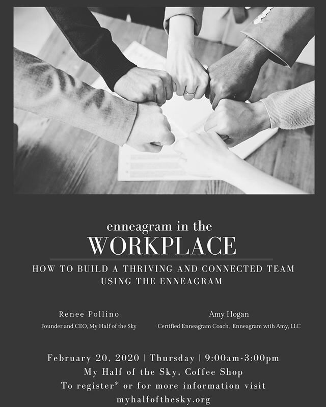 REGISTRATION DEADLINE is 2.17.2020 for the upcoming Enneagram in the Workplace workshop!  Don&rsquo;t miss out on this amazing opportunity to gain insight, knowledge and understanding for growing and cultivating a thriving team culture!! Go to the Ev