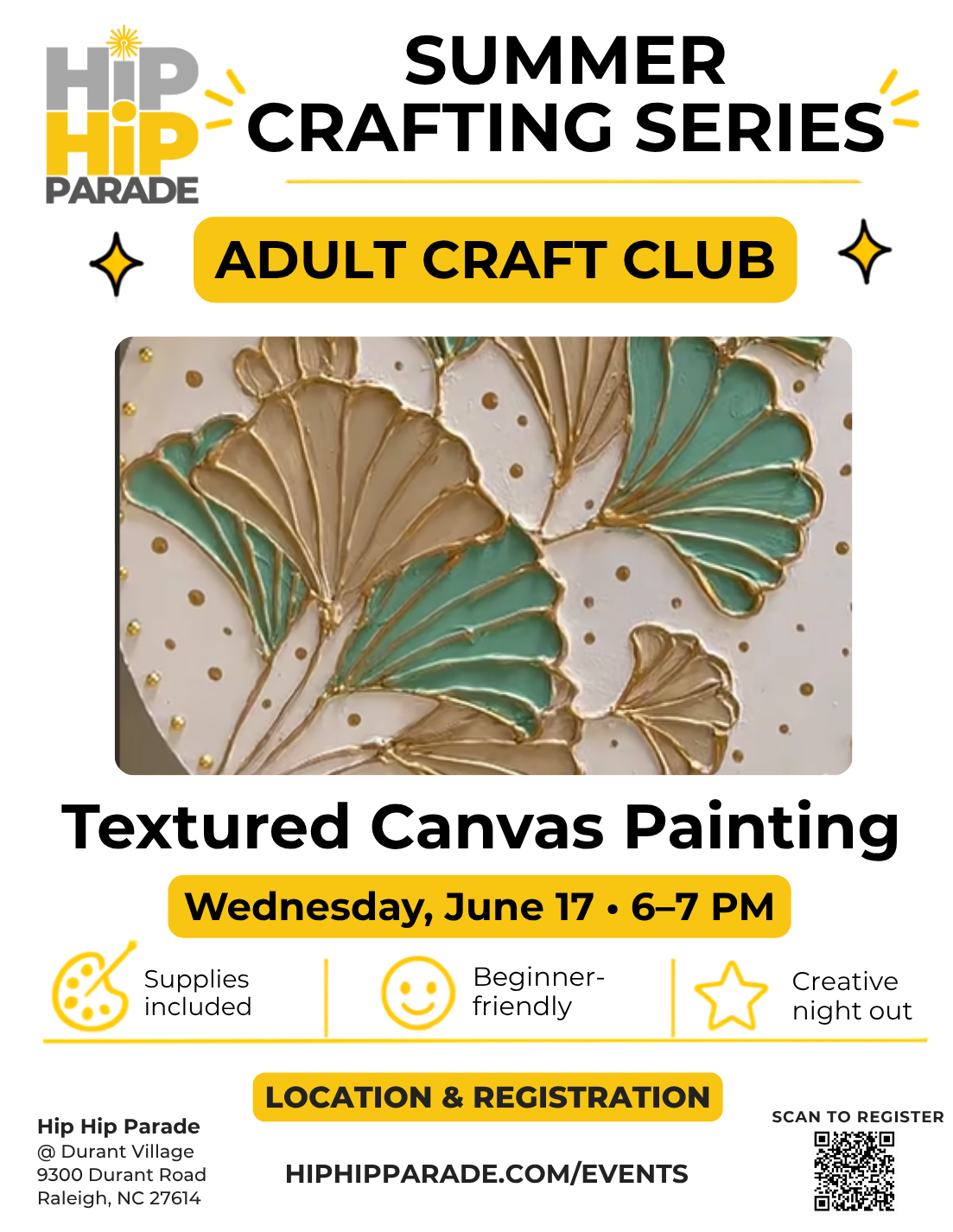 Teen/Adult Craft Club - June 17 - Textured Painting