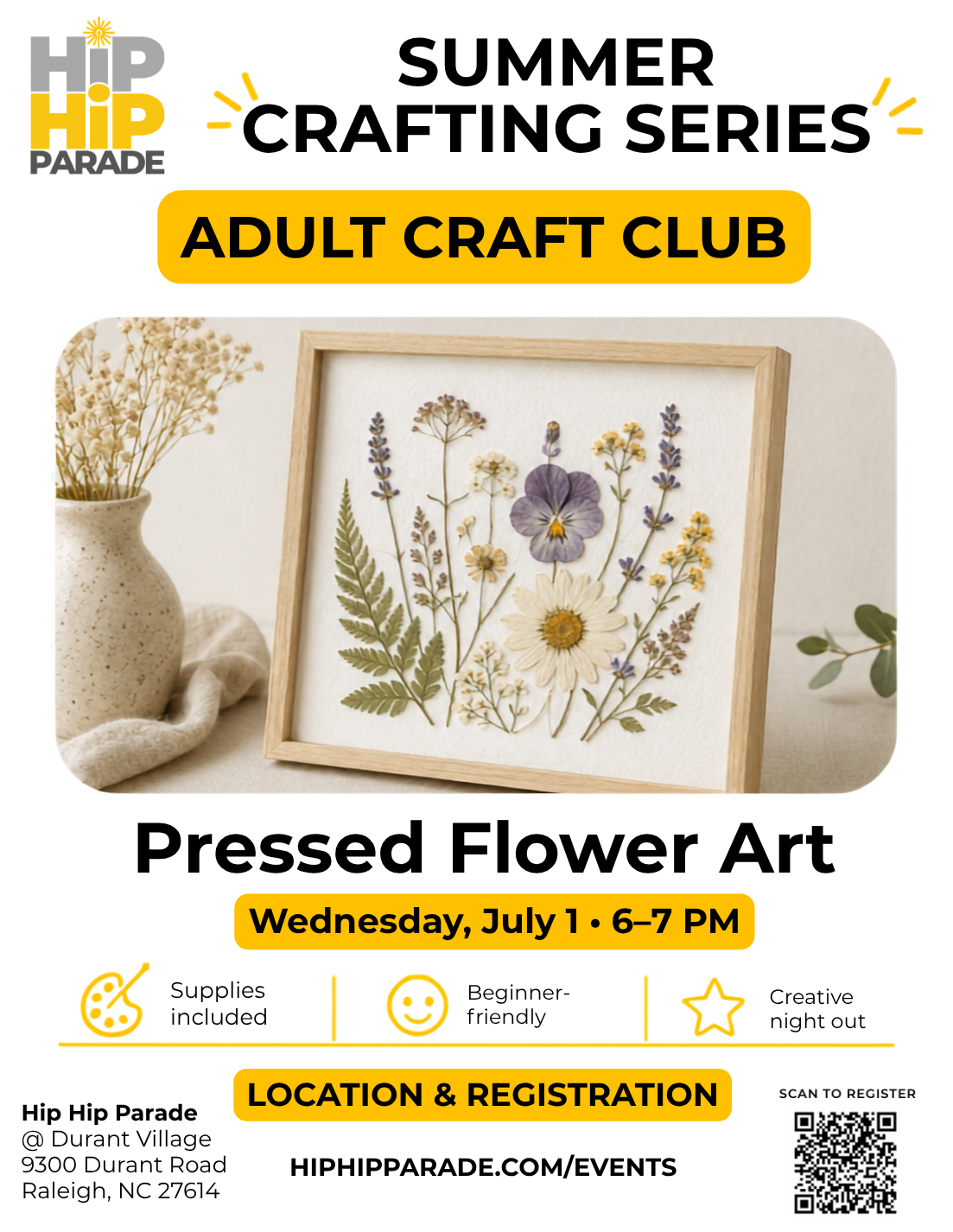 Teen/Adult Craft Club - July 1 - Pressed Flower Art