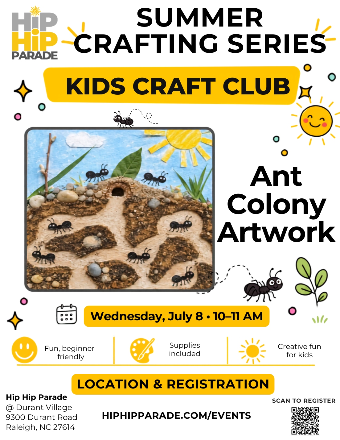 Kids Craft Club - July 8 - Ant Colony Artwork